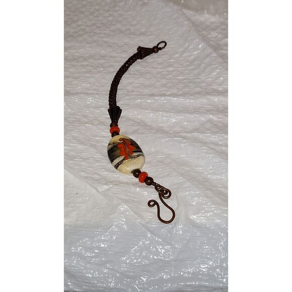 Artisan Lampwork Glass Beaded Bracelet Boho Tribal Unique Custom Crafted - Picture 1 of 6